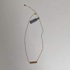 Sterling forever gold bar necklace (#58)